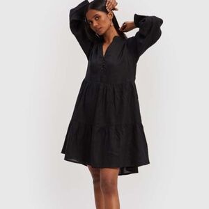 MADEWELL X REISTOR | V-Neck Linen Tiered Dress